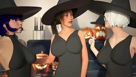 Hermione Granger, Spider Gwen And Lara Craft - Fggb Has Sex With Futas 2b, , Lady , Juno