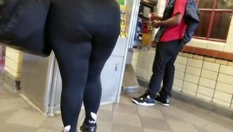 Chunky bbw see thru leggings