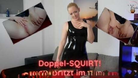 Duble Squirt in LatexDress! Jerk Off with ME!