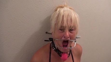 Submissive granny face fucked and anally dominated POV style