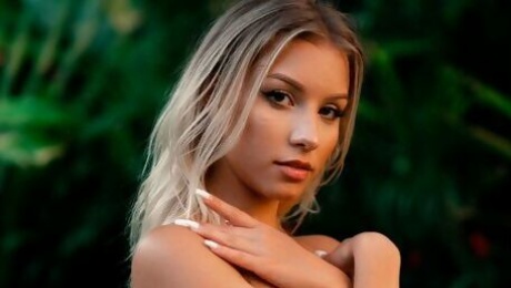 Beautiful blonde chick Katya Killer is showing off her perfect naked body